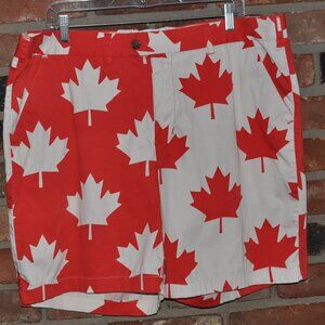 Loudmouth Golf Canada Maple Leaf Discontinued Shorts Sz 40